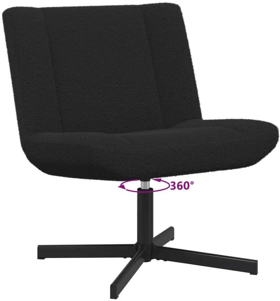 Fotelis Sukamasis krėslas Juoda 63 x 75 x 76 cm Avikailis