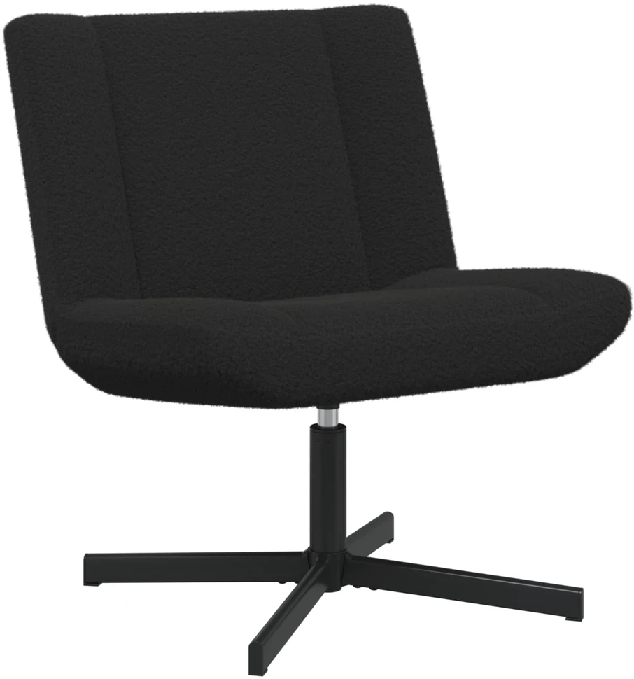 Fotelis Sukamasis krėslas Juoda 63 x 75 x 76 cm Avikailis