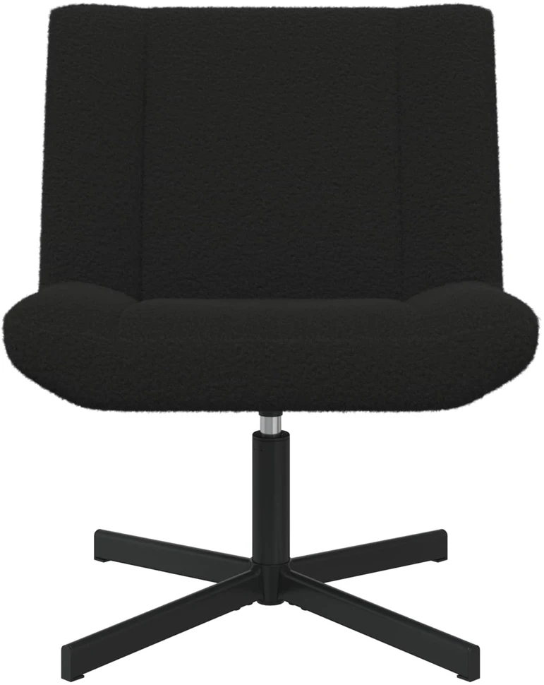 Fotelis Sukamasis krėslas Juoda 63 x 75 x 76 cm Avikailis