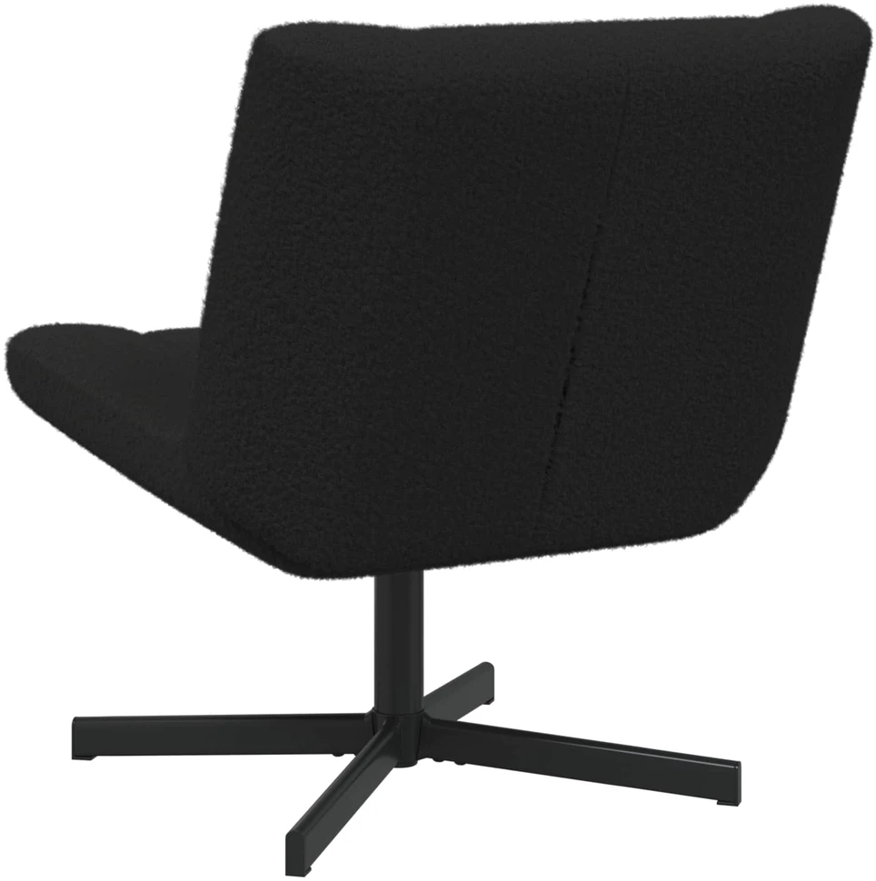 Fotelis Sukamasis krėslas Juoda 63 x 75 x 76 cm Avikailis