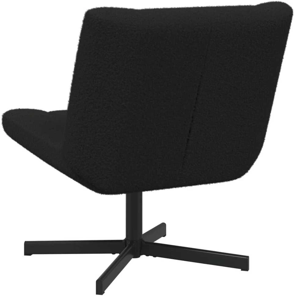 Fotelis Sukamasis krėslas Juoda 63 x 75 x 76 cm Avikailis