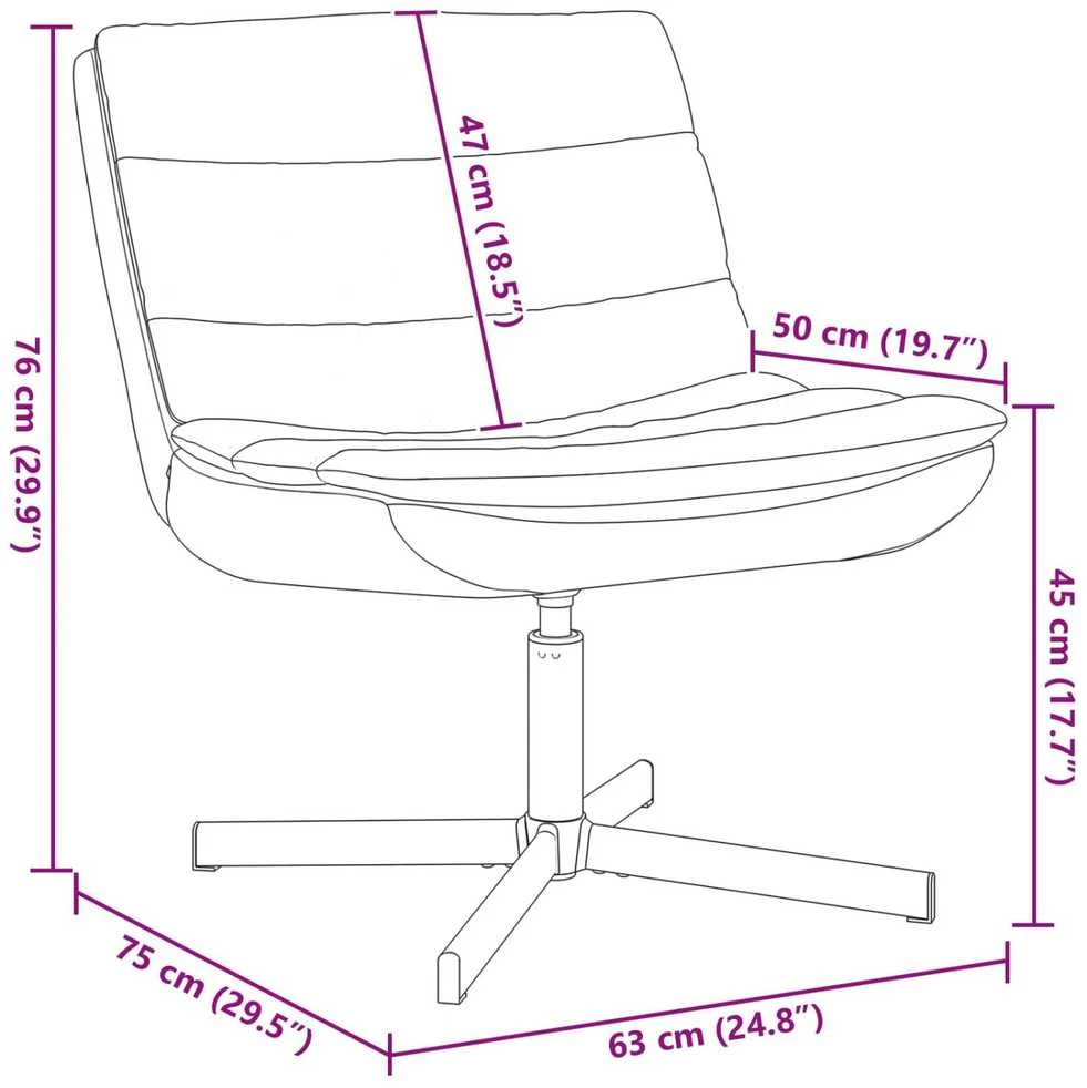 Sukamasis krėslas Juoda 63 x 75 x 76 cm Antikinis PU