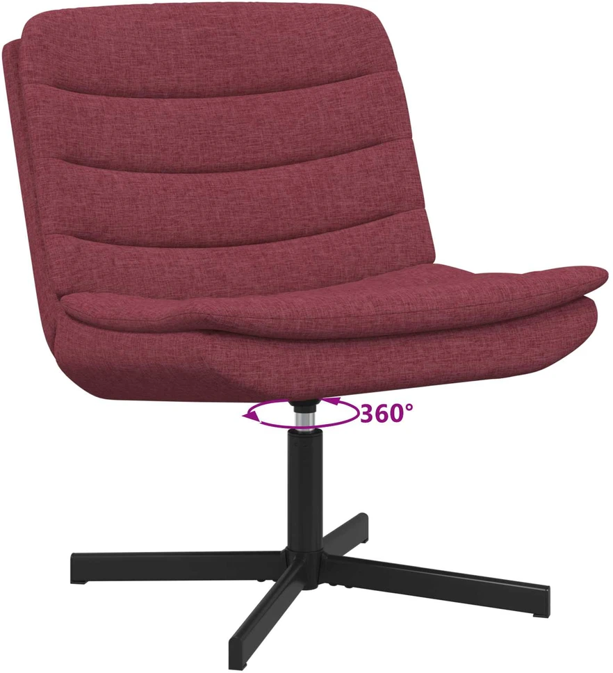 Fotelis Sukamasis krėslas Vyno raudona 63 x 75 x 76 cm audinys