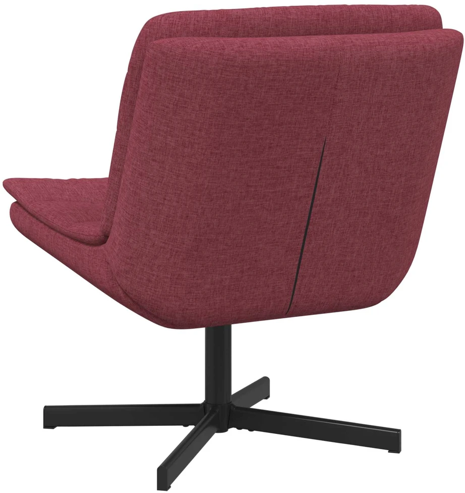 Fotelis Sukamasis krėslas Vyno raudona 63 x 75 x 76 cm audinys