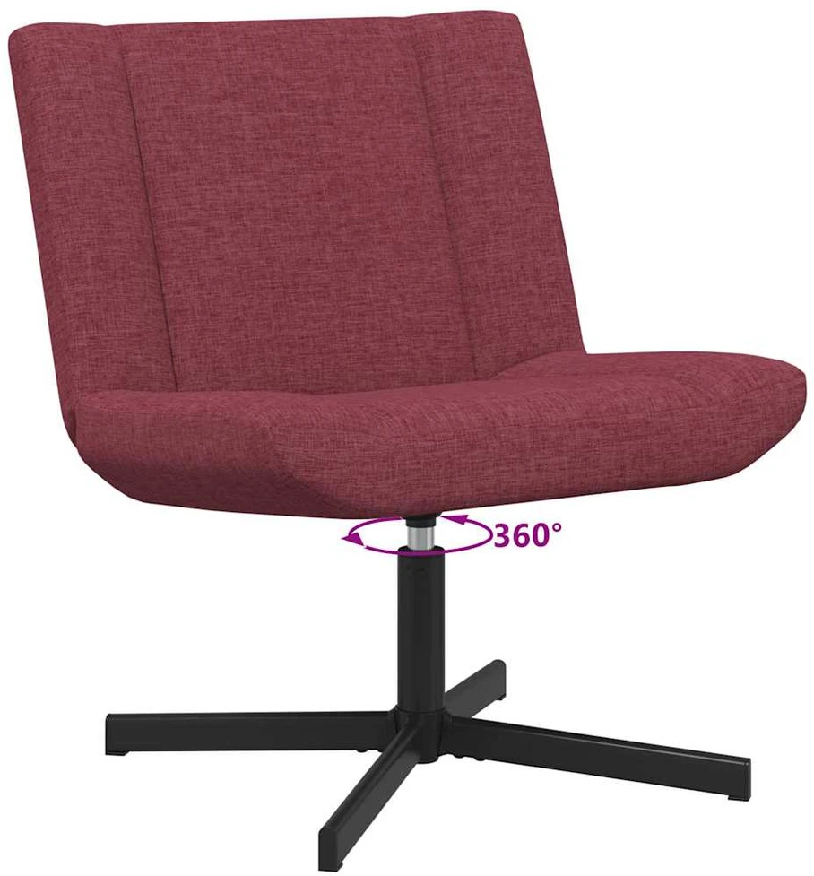 Fotelis Sukamasis krėslas Vyno raudona 63 x 75 x 76 cm audinys