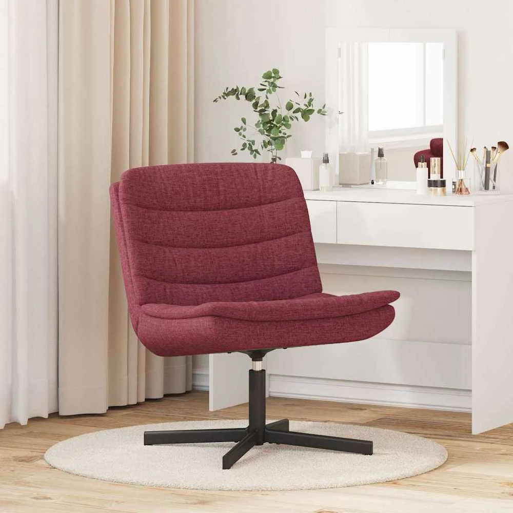 Fotelis Sukamasis krėslas Vyno raudona 63 x 75 x 76 cm audinys