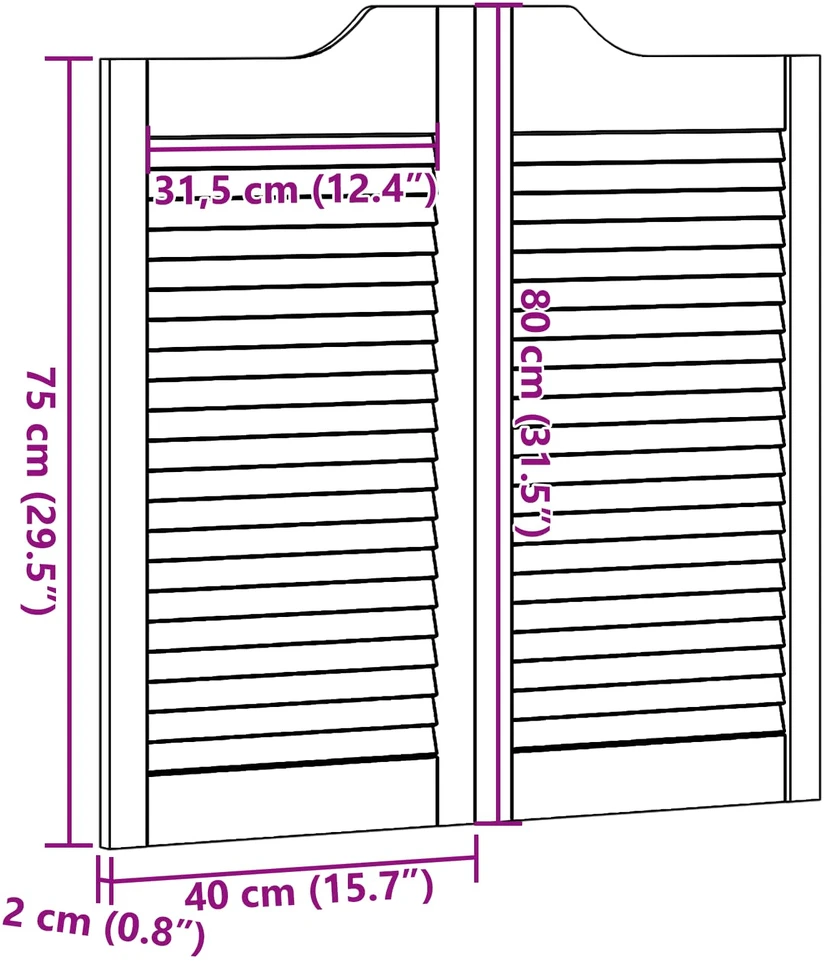 Sukamosios durys 80 x 40 cm Pušies medienos masyvas Balta