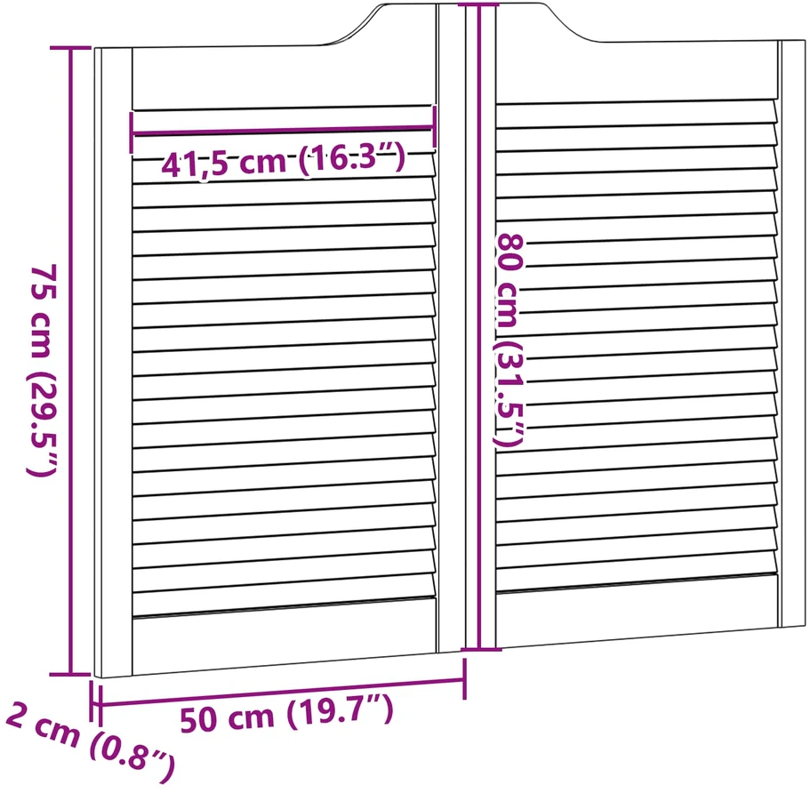 Sukamosios durys 80 x 50 cm Pušies medienos masyvas Natūrali