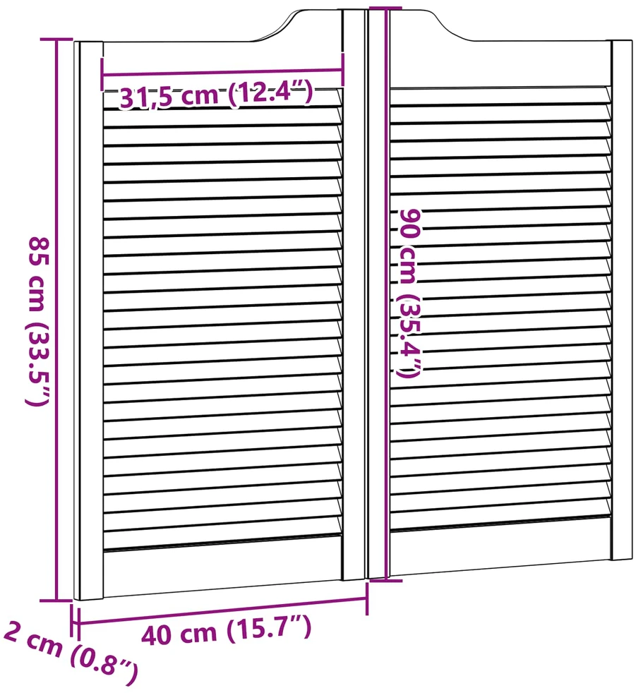 Sukamosios durys 90 x 40 cm Pušies medienos masyvas Balta