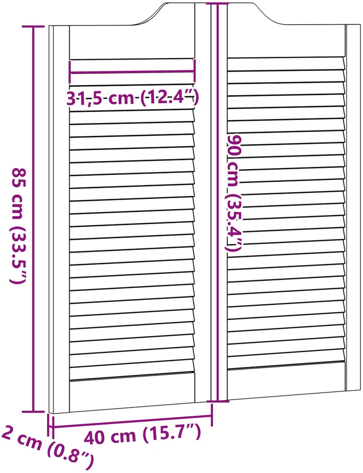 Sukamosios durys 90 x 40 cm Pušies medienos masyvas Natūrali