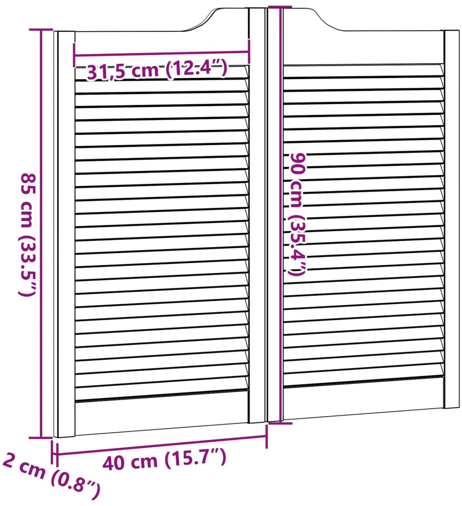 Sukamosios durys 90 x 40 cm Pušies medienos masyvas Balta