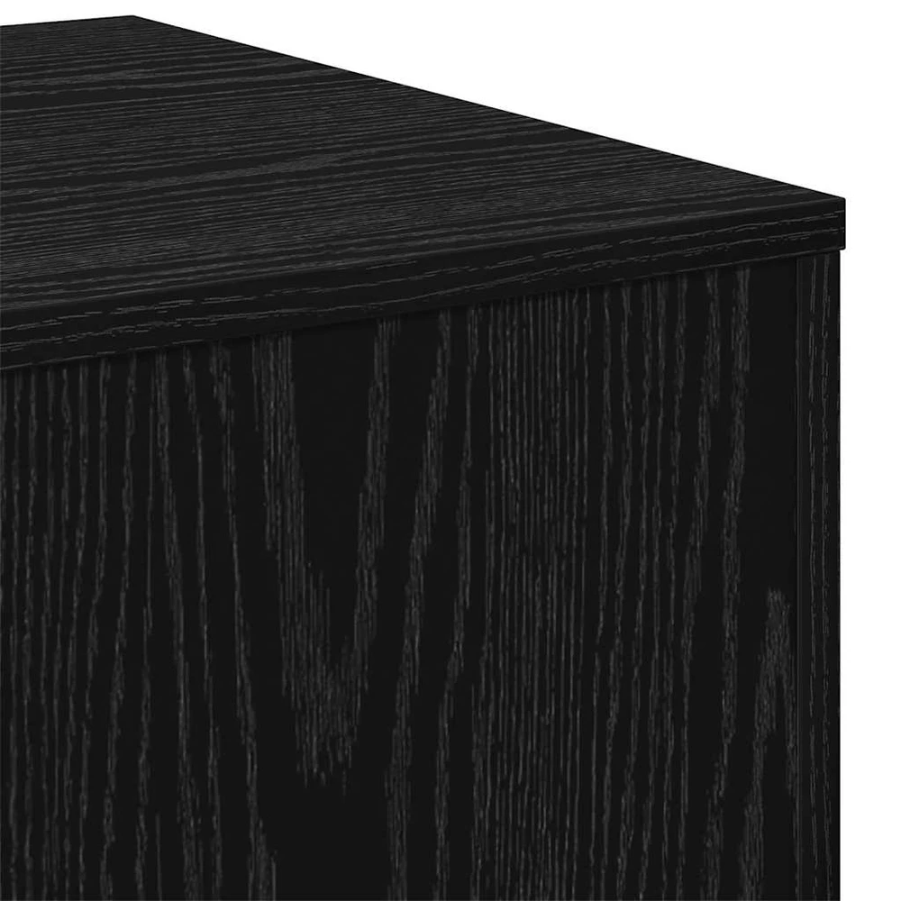 Suklijuotas stalas 3 vnt. Juodas ąžuolas 45 x 45 x 45 cm