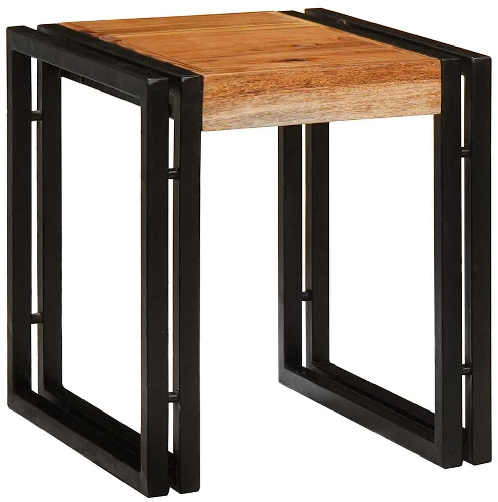 Suklijuotas stalas 3 vnt. Ruda ir juoda 82 x 40 x 45 cm