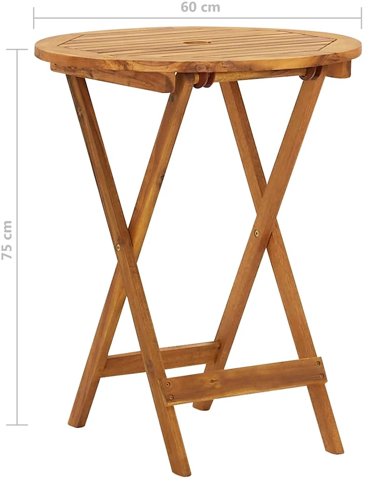 Lauko baldų komplektas Sulankst. bistro baldų komplektas, 3d., akac. masyv.