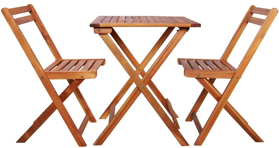 Lauko baldų komplektas Sulankst. bistro baldų komplektas, 3d., akac. masyv.