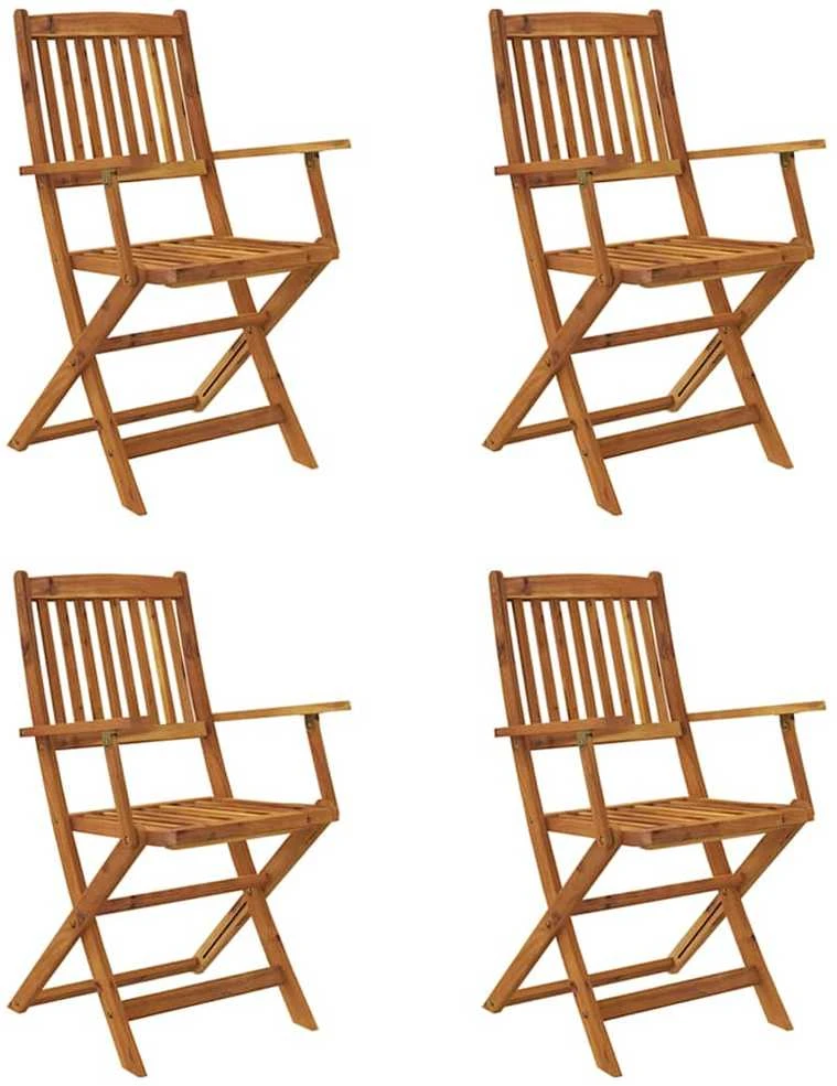 Lauko baldų komplektas Sulankst. valgomojo baldų komplektas, 5d., akacijos med. masyv.