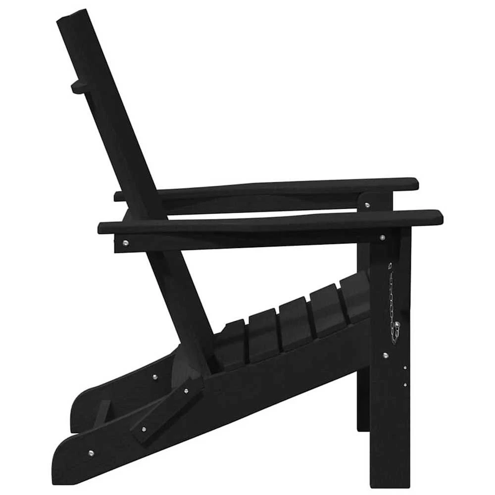 Sulankstoma Adirondack kėdė Juoda 80,5 x 74,5 x 92 cm HDPE