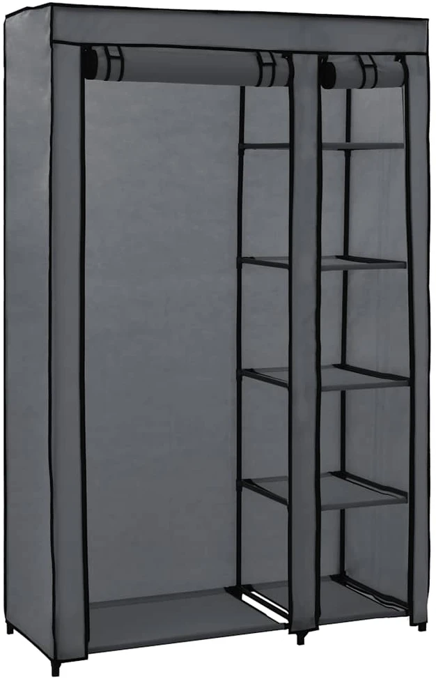 Sulankstoma drabužių spinta, pilkos sp., 110x45x175cm, audinys