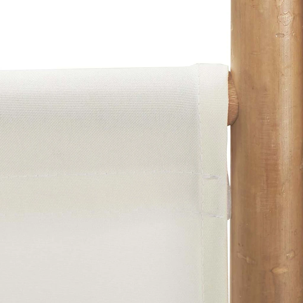 Sulankstoma kambario pertvara, 6 dalių, 240cm, bambukas/drobė