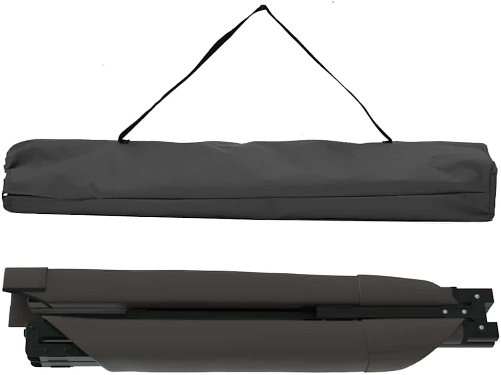 Sulankstoma Kempingo Lova 2 vnt. Juoda 210 x 80 x 46 cm