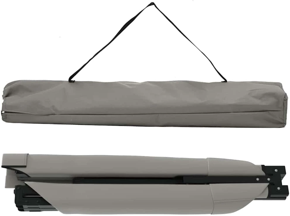 Sulankstoma Kempingo Lova 2 vnt. Pilka 210 x 80 x 46 cm