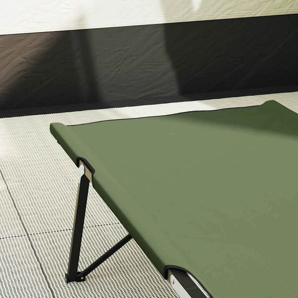Sulankstoma Kempingo Lova 2 vnt. Žalia 206 x 76 x 74 cm