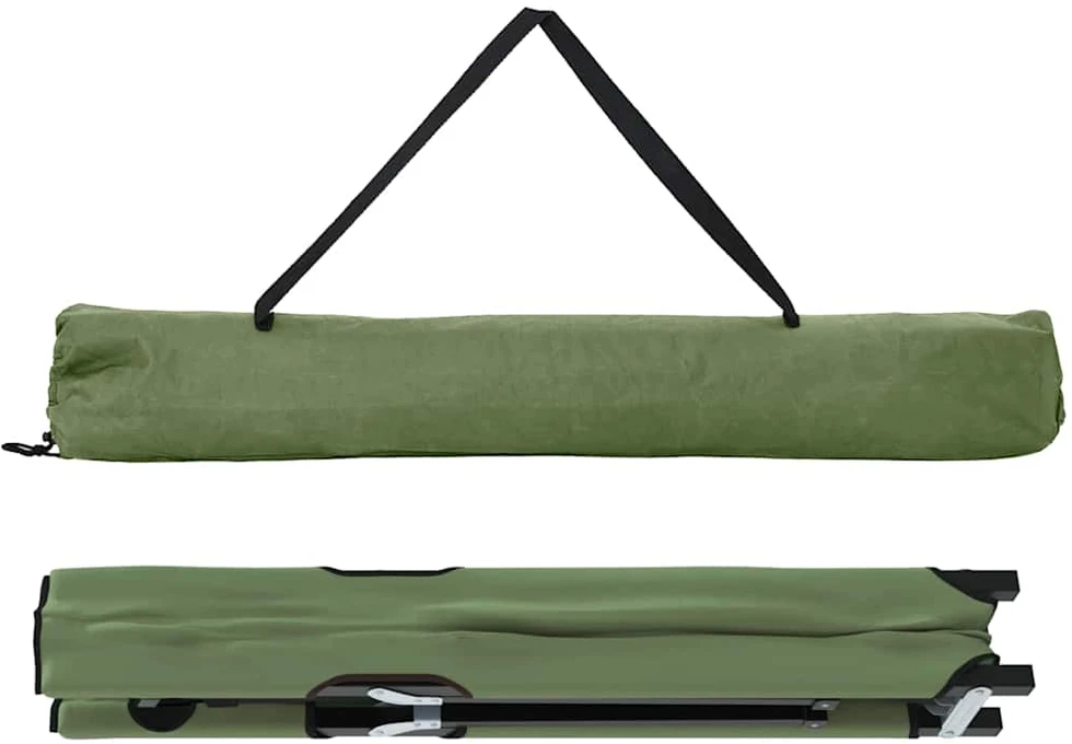 Sulankstoma Kempingo Lova 2 vnt. Žalia 206 x 76 x 74 cm