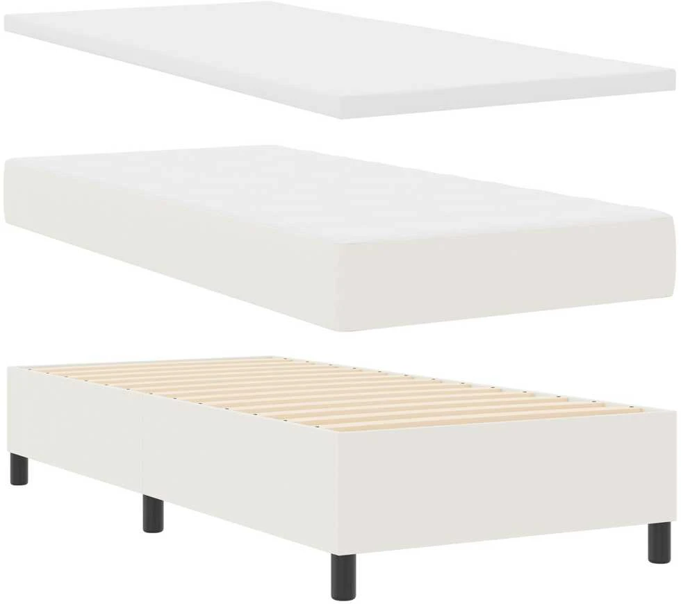 Kiemas lova Kremas ir balta 90 x 190 cm Kordūrinis audinys
