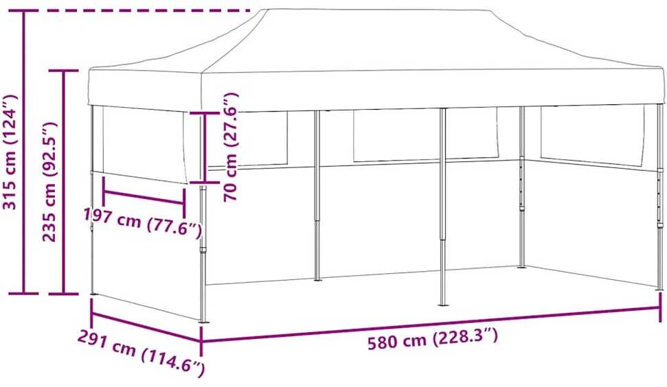 Sulankstoma proginė palapinė 3 x 6 m, mėlyna