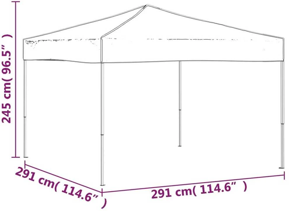 Sulankstoma proginė palapinė, kreminės spalvos, 3x3m