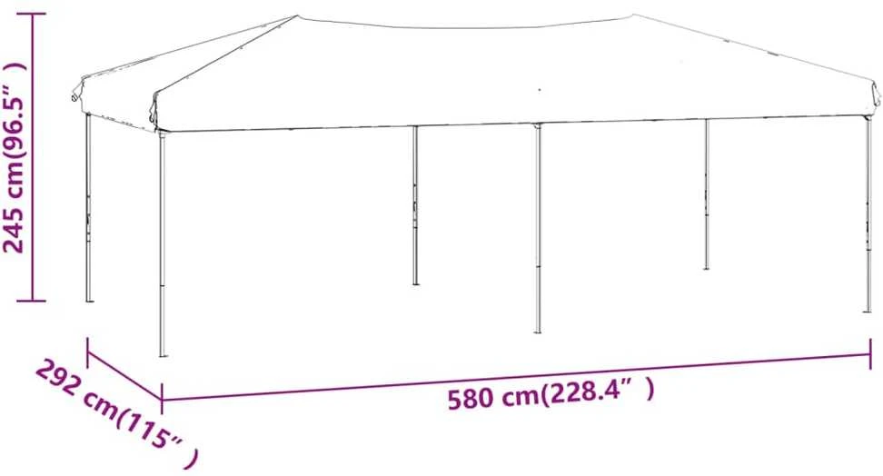 Sulankstoma proginė palapinė, mėlynos spalvos, 3x6m