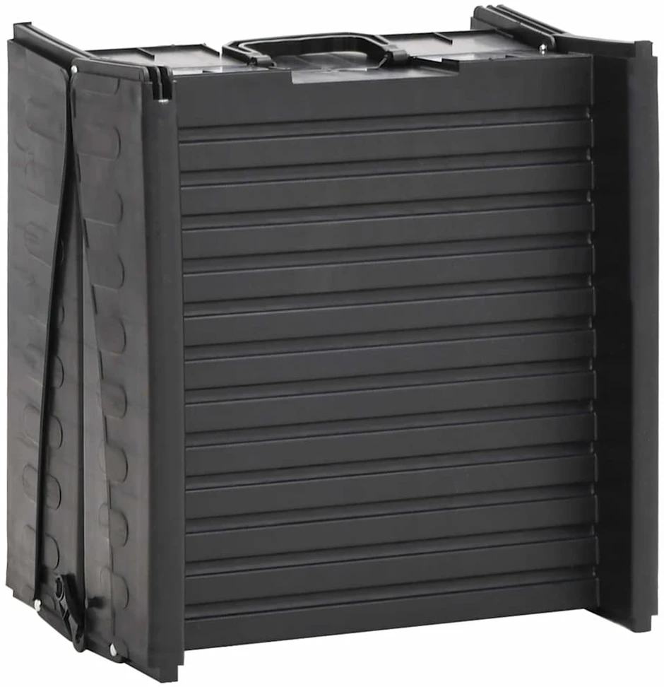 Sulankstoma rampa šunims, juoda, 153x40x12,5cm, plastikas