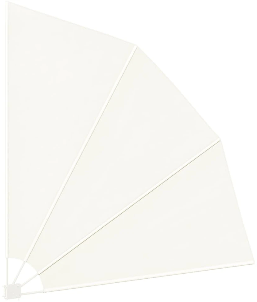 Sulankstoma šoninė balkono markizė, kreminės spalvos, 210x210cm