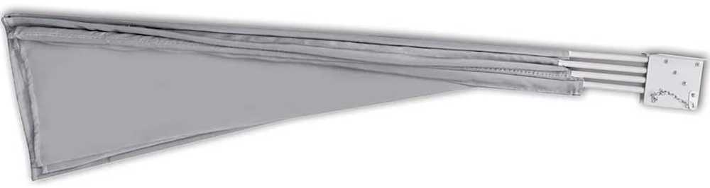 Sulankstoma šoninė balkono markizė, pilka, 210x210cm