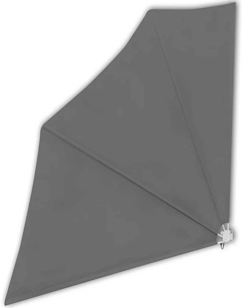 Sulankstoma šoninė balkono markizė, pilka, 140x140cm