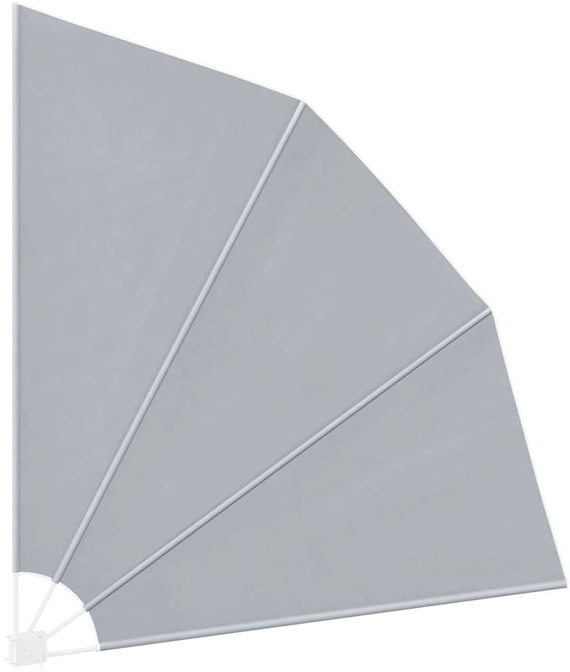 Sulankstoma šoninė balkono markizė, pilka, 210x210cm