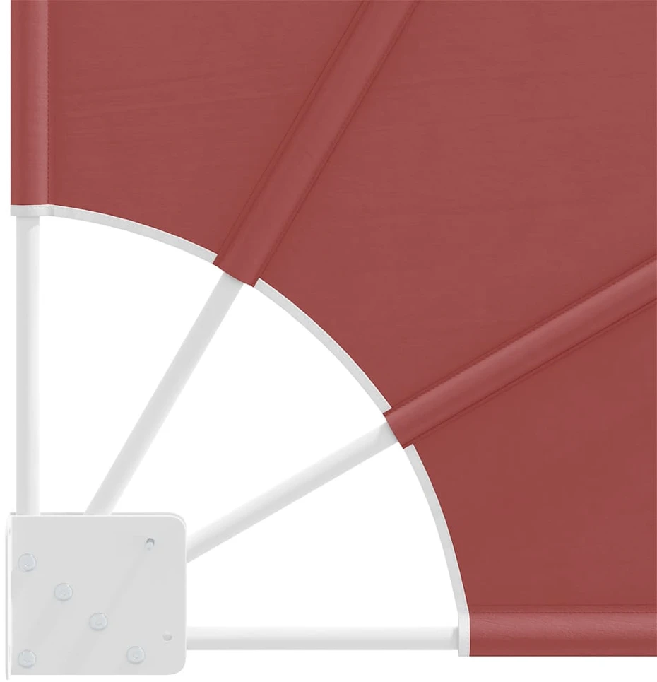 Sulankstoma šoninė balkono markizė, terakotos, 140x140cm