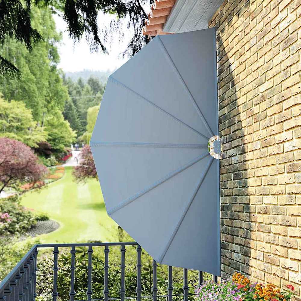Sulankstoma šoninė terasos markizė, pilka, 160cm