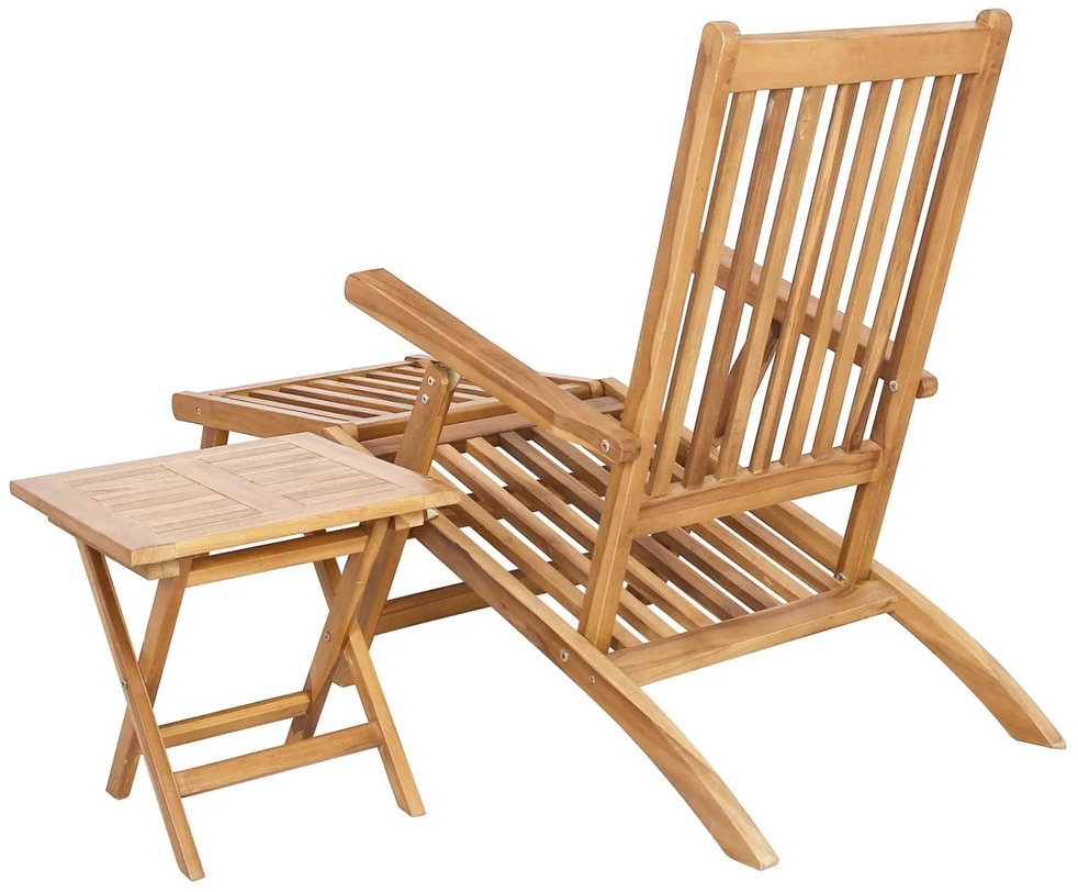 Sulankstoma terasos kėdė su stalu 2 pcs Natūrali