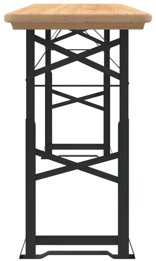 Sulankstomas alaus stalas, 170x50x75/105cm, eglės masyvas
