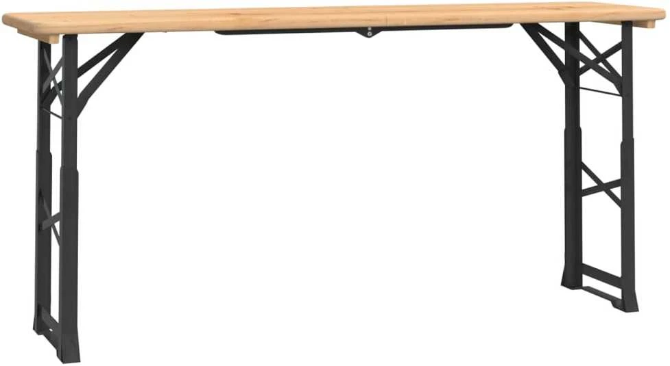 Sulankstomas alaus stalas, 170x50x75/105cm, eglės masyvas