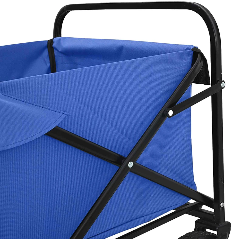 Sulankstomas apsipirkimo vežimėlis su stabdžiais Mėlyna