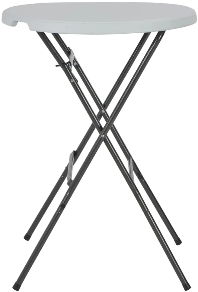 Sulankstomas baro stalas, baltas, 80x110cm, HDPE