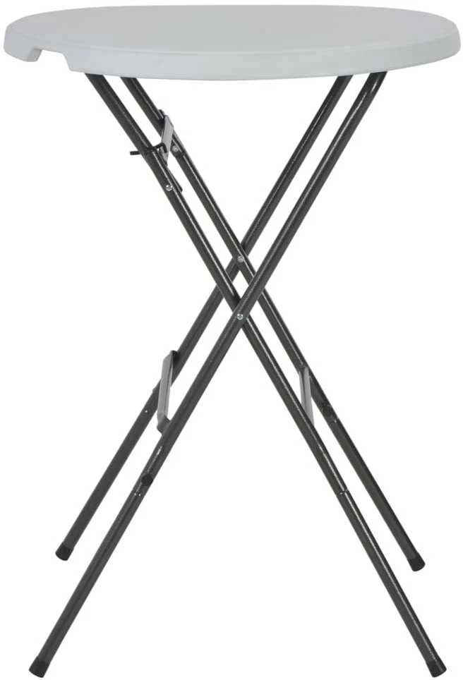 Sulankstomas baro stalas, baltas, 80x110cm, HDPE