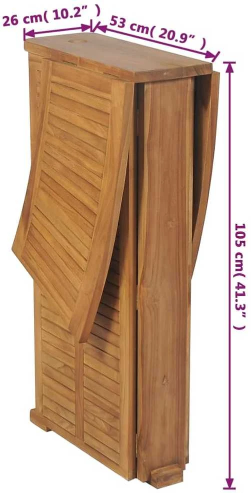 Sulankstomas baro stalas, tikmedžio masyvas, 155x53x105cm