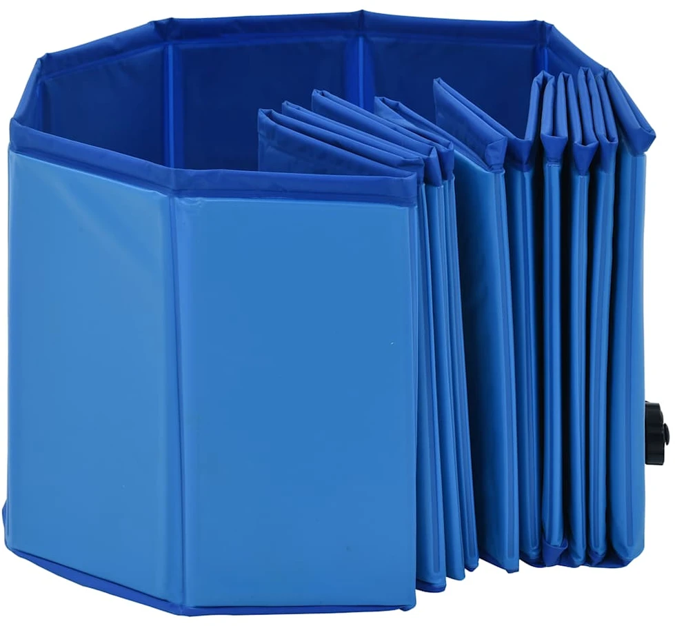 Sulankstomas baseinas šunims, mėlynos spalvos, 120x30cm, PVC