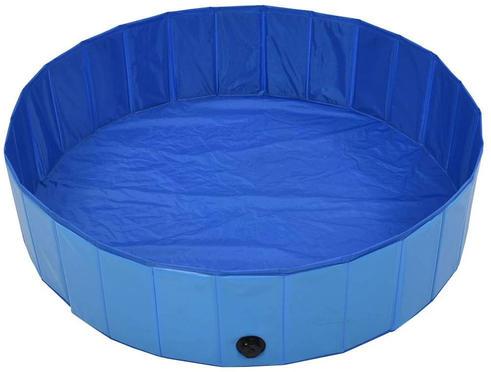 Sulankstomas baseinas šunims, mėlynos spalvos, 120x30cm, PVC