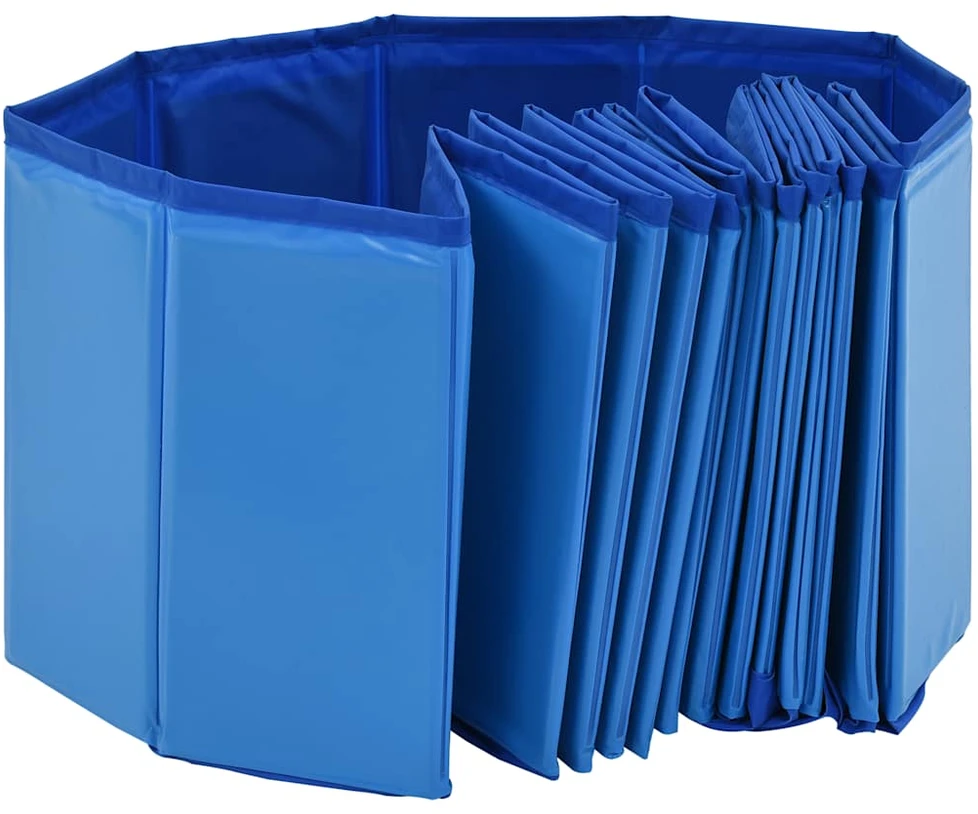 Sulankstomas baseinas šunims, mėlynos spalvos, 160x30cm, PVC