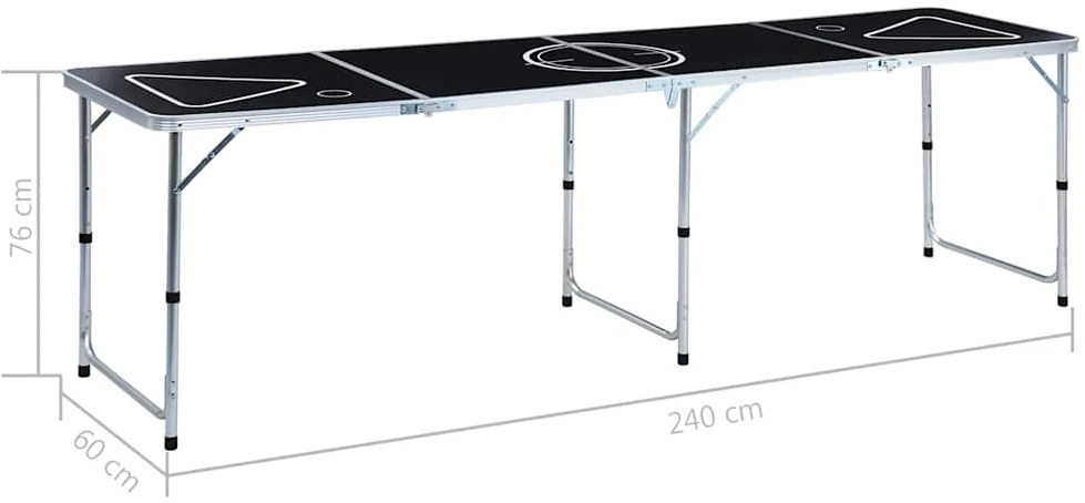 Sulankstomas Beer Pong žaidimo stalas, 240cm