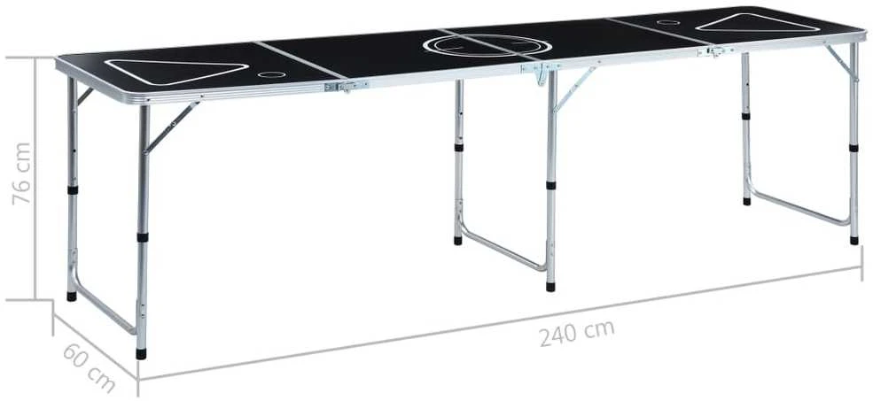 Sulankstomas Beer Pong žaidimo stalas, 240cm